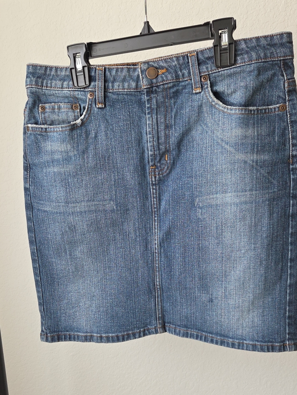 Mossimo Sz 10 Classic Blue Denim Jean Mini Skirt - Casual Classic Fall Retro